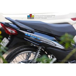 Tem Wave Alpha 110 - mẫu 2023 (đen - trắng)