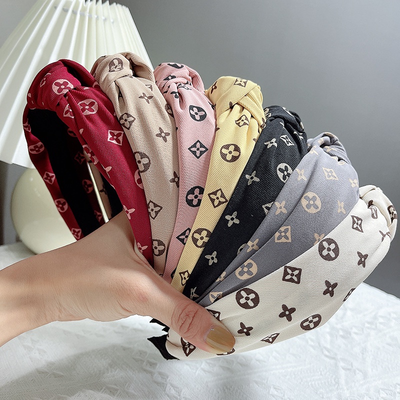 Băng Đô Dệt Kim Bản Rộng In Họa Tiết Hoa Phong Cách Châu Âu Cổ Điển Tươi Mới Cho Nữ