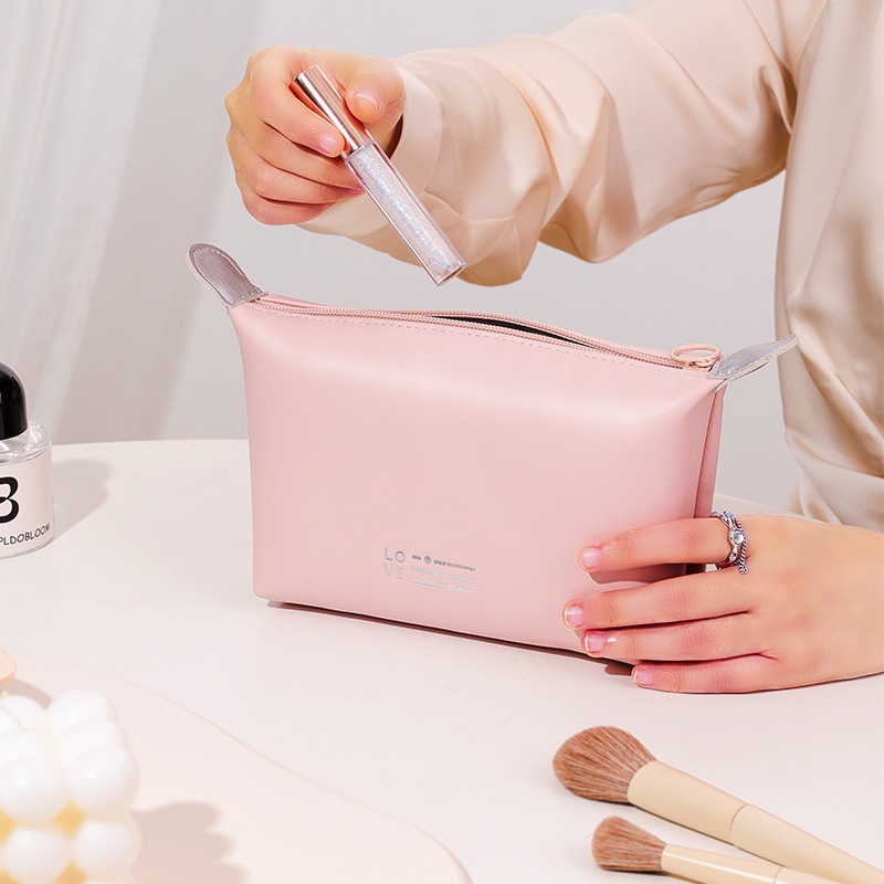Túi Da PU Đựng Mỹ Phẩm Chống Thấm Nước Thời Trang Tiện Dụng Mang Theo Du Lịch