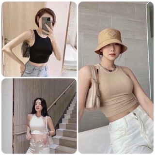 Mya - áo croptop thun tăm freesize dưới 60kg