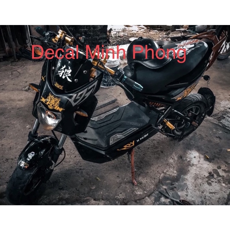 [Nhiều mẫu màu]Tem xe đạp điện X Men,tem crom 7 màu và 4 lớp siêu bóng cao cấp