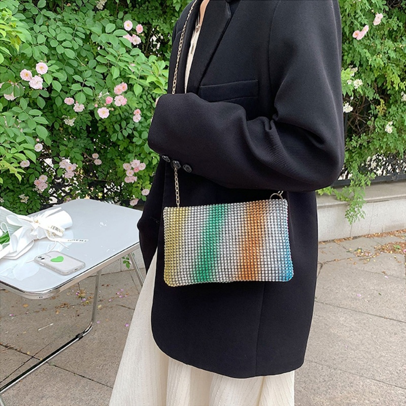 Túi Đeo Chéo Vai Lấp Lánh Dây Xích Dành Cho Nữ Dự Tiệc Cocktail