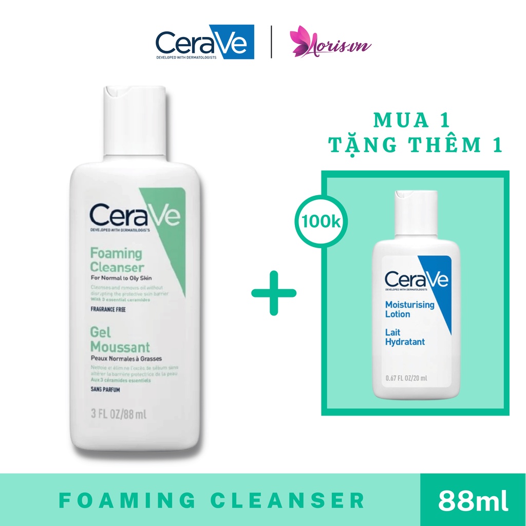 Sữa rửa mặt da dầu Cerave foaming facial cleanser 87ml