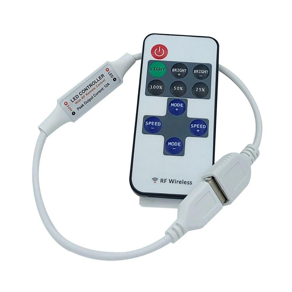 Bộ Điều Khiển Công Tắc Điều Chỉnh Độ Sáng Dây Đèn LED 11 Phím RF Cho 5050 / 2835