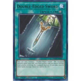 Thẻ bài yugioh double-edged sword - amde-en043 - rare 1st edition