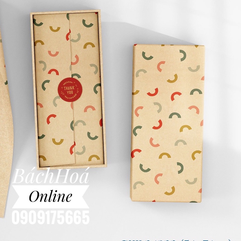 Giấy Kraft hoa tiết vintage - nhiều mẫu - kích thước 51x71cm