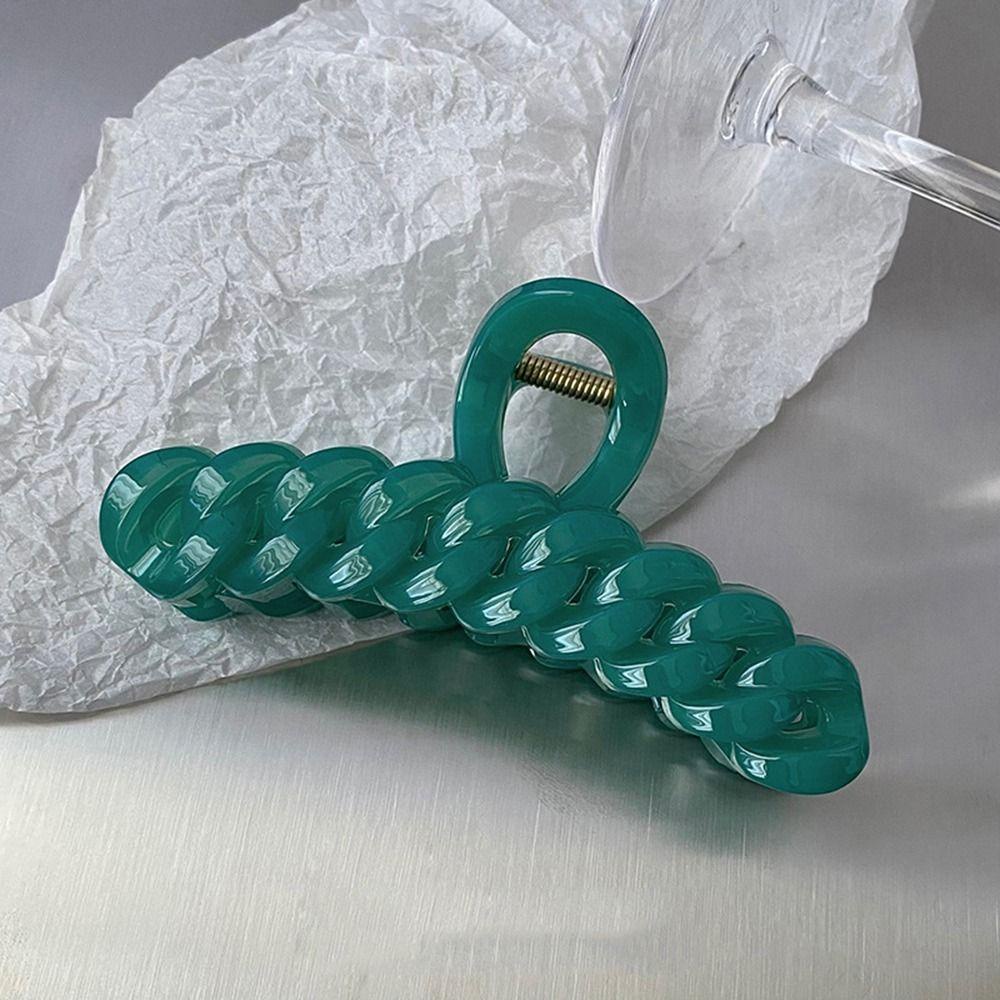 FORBETTER Kẹp Tóc Đuôi Ngựa Bằng Axit Acetic Phối Dây Xích Sáng Tạo Thanh Lịch Cho Nữ