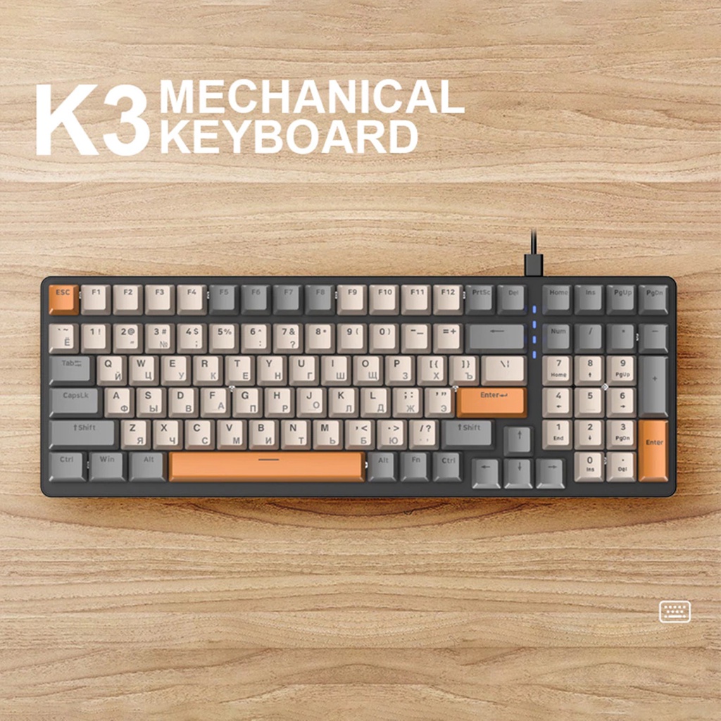 Bàn Phím CƠ ZIYOU K3 Cao Cấp, Phím Gõ Êm, Led rainbow 10 Chế Độ Led Dùng Cho Máy Tính, PC, Laptop -dc4960