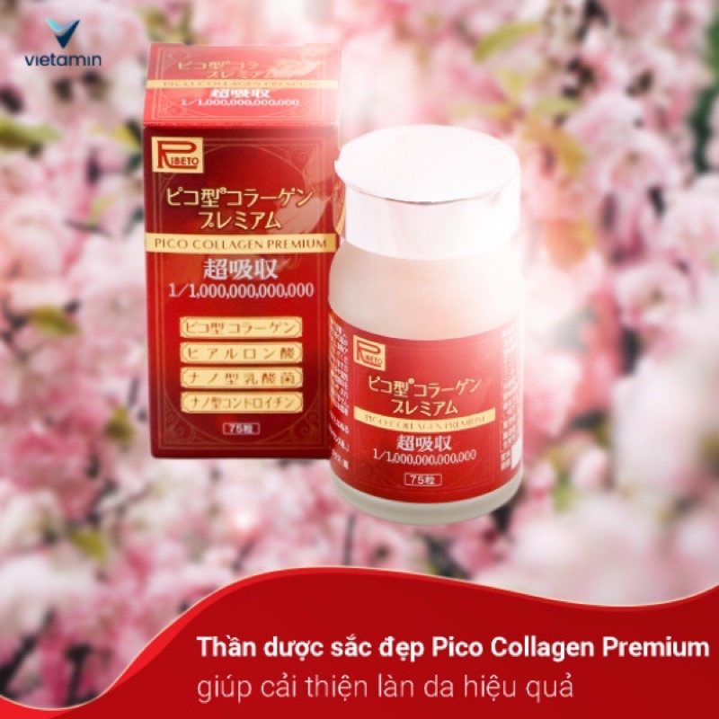 PICO COLLAGEN - Viên uống collagen Nhật Bản Lọ 75 viên (chính hãng Nhật)