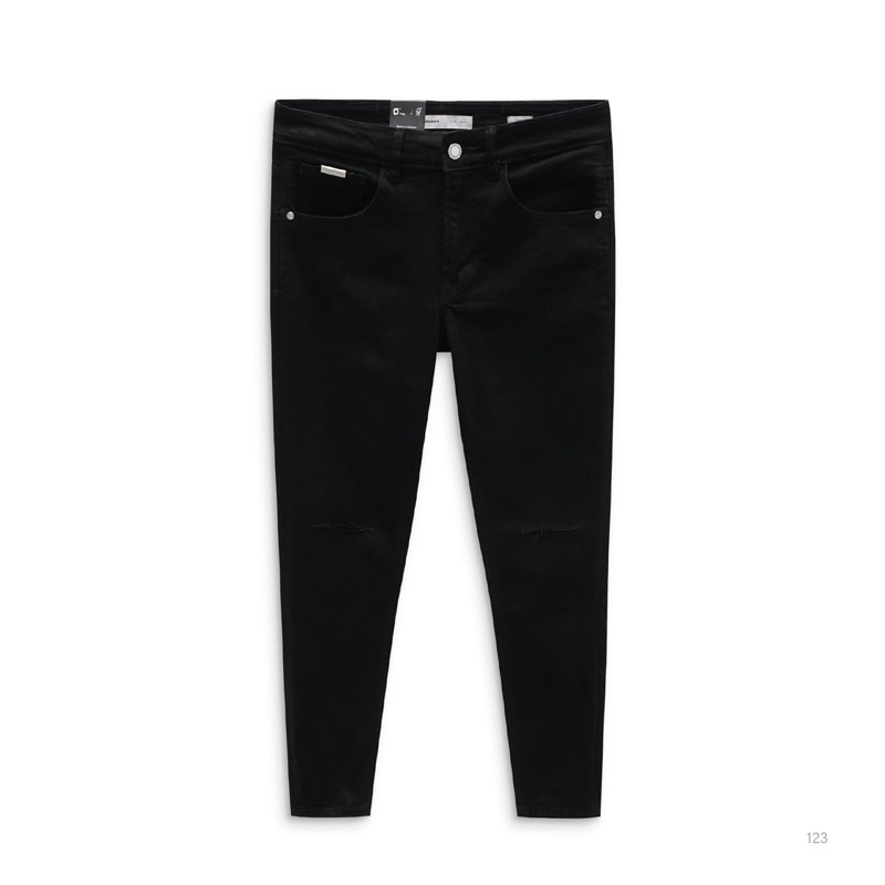 Quần Jean Nam Maxping J50 Đen, Rách Gối