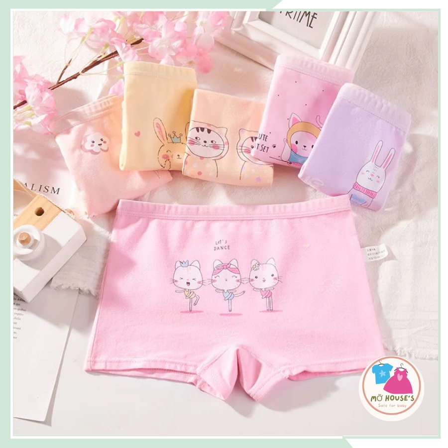 Quần chip bé gái, quần chip đùi cho bé, quần lót co dãn mặc thoải mái chất liệu cao cấp QCBG01