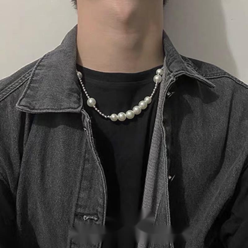 Vòng cổ Ngọc Trai Sang Trọng Phong Cách Hip hop Cho Nam Và Nữ