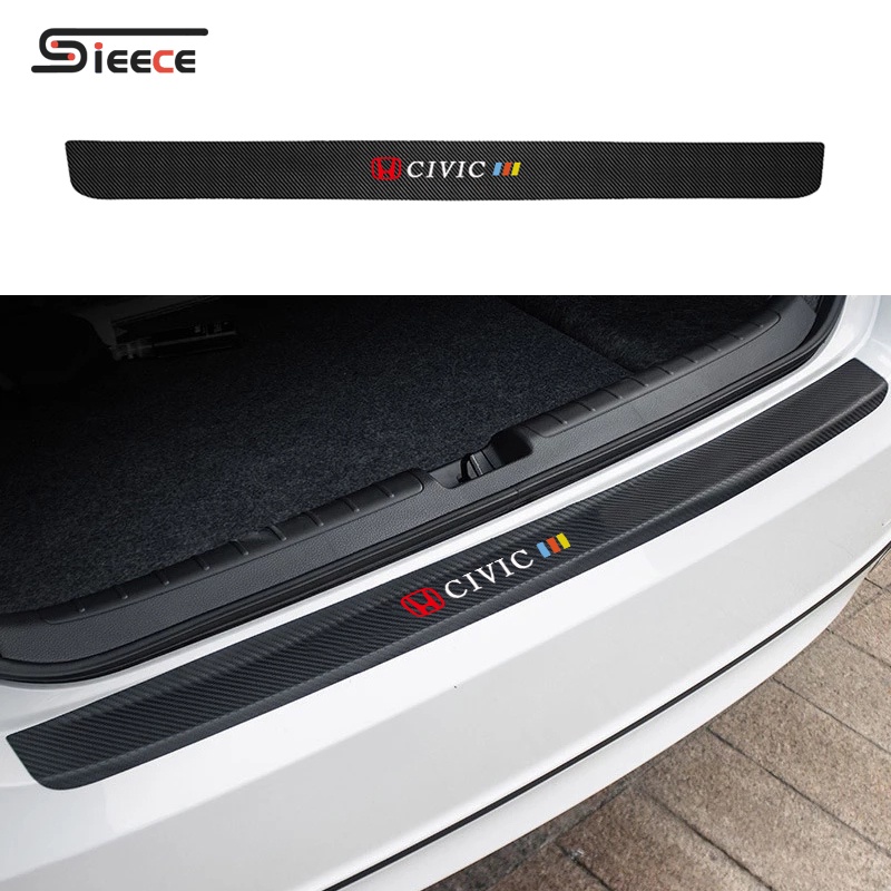 Sieece Cho Honda Civic 1 Chiếc Dán Cốp ô Tô Sợi Carbon Miếng Dán Chống Trầy Xước ô Tô Cốp Sau ô Tô Miếng Dán Xe Phụ Kiện Xe Hơi Trang Trí ô Tô