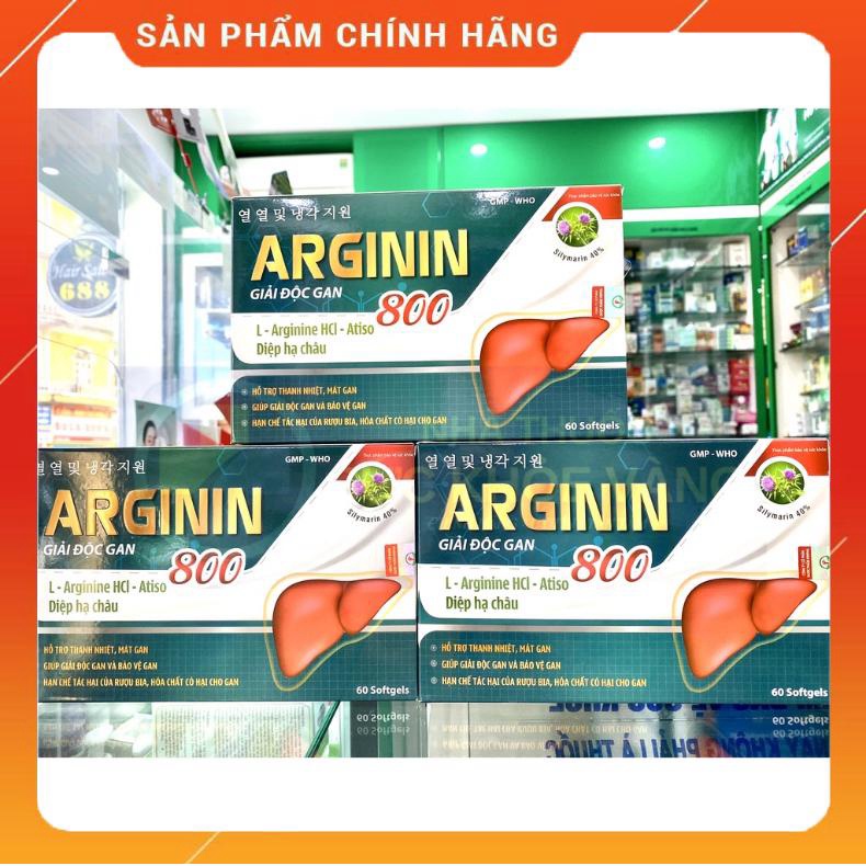 ✅ Arginin 800 Plus - Giải Độc Gan, Bảo Vệ Các Tế Bào Gan
