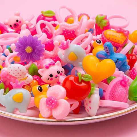 Hộp 50 / 37 Nhẫn Đeo Tay Hình Mèo Dễ Thương