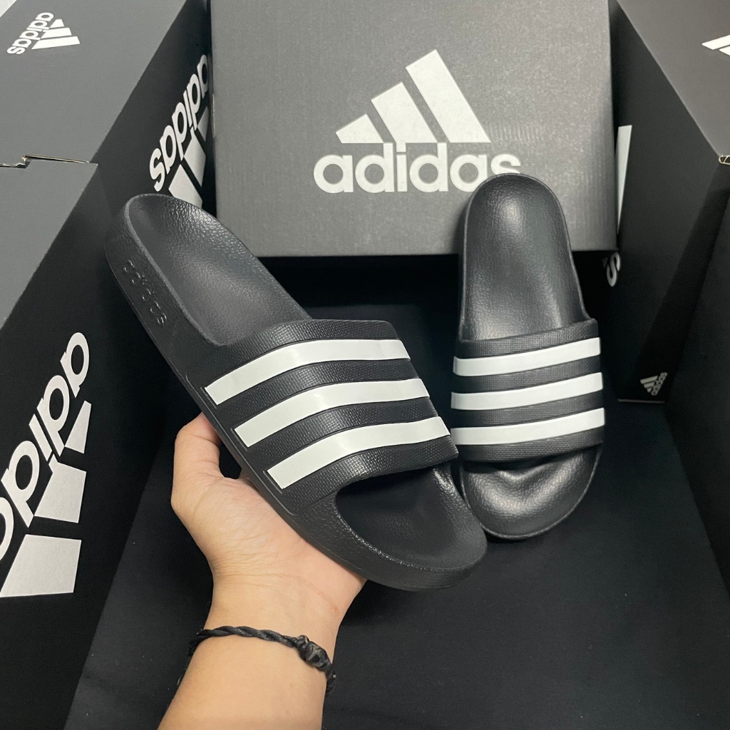 Dép quai ngang đúc nguyên khối adidas adilette aqua chống nước nam nữ/ Dép thể thao thời trang