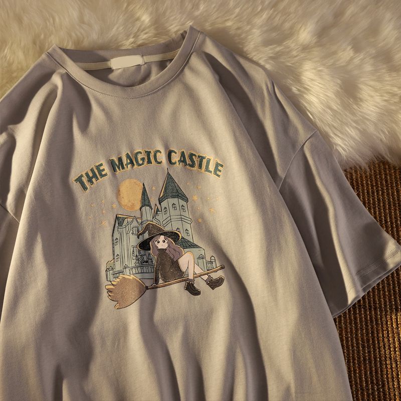 Áo thun COZOKC tay ngắn dáng rộng thời trang Hàn Quốc