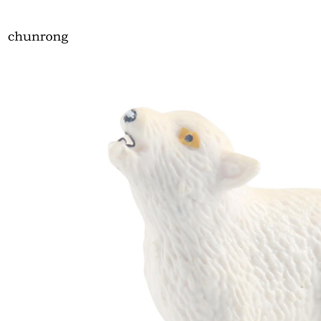 Cr Đồ trang trí Chó Sói Mini Trang Trí Bàn Làm Việc