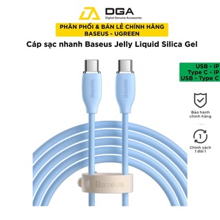 Cáp sạc nhanh type c to type c baseus jelly liquid silica gel fast charging data cable 100w