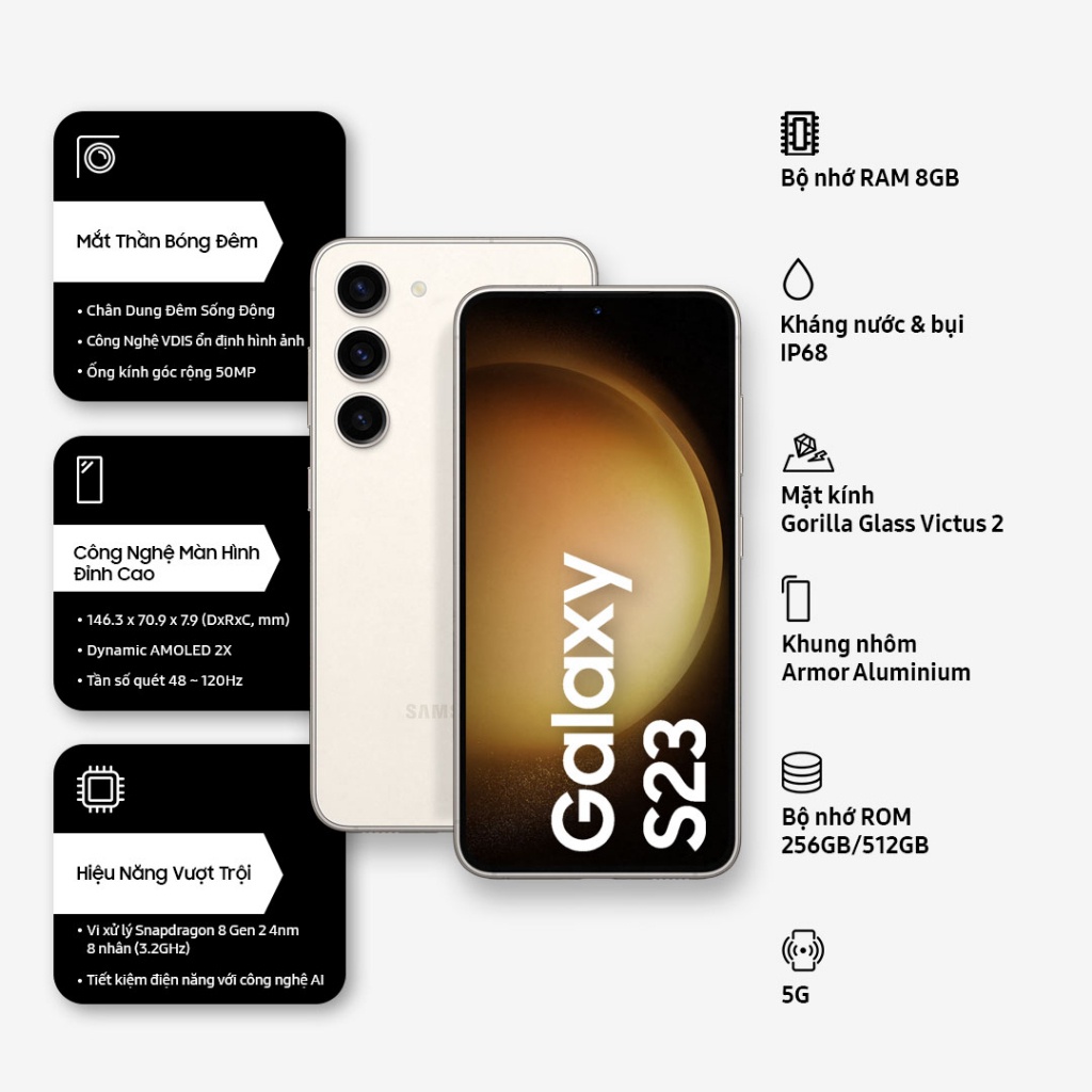 [SALE SALE]  Điện Thoại Samsung Galaxy S23  (8GB/256GB) BẢO HÀNH 12 THÁNG- HÀNG CHÍNH HÃNG | BigBuy360 - bigbuy360.vn