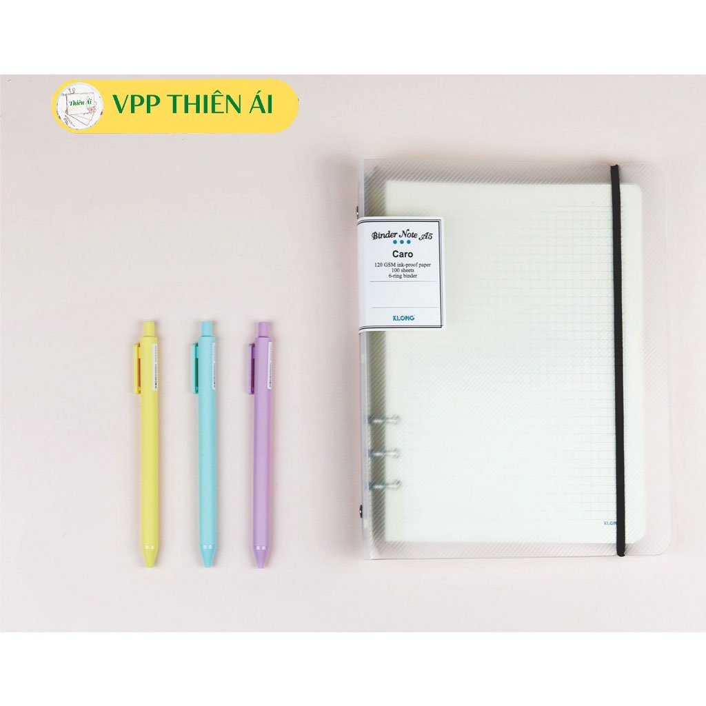 Sổ còng sắt A5 caro 200tr Klong 120/76 MS 994, 993, 996, 998 bìa trắng trong - VPP Giá sỉ