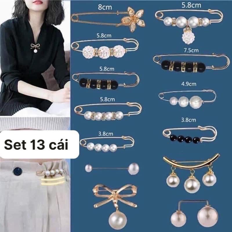 SÉT 13 CHI TIẾT GHIM CÀI QUẦN ÁO SIÊU XINH – MAX SIÊU THỊ TIỆN ÍCH