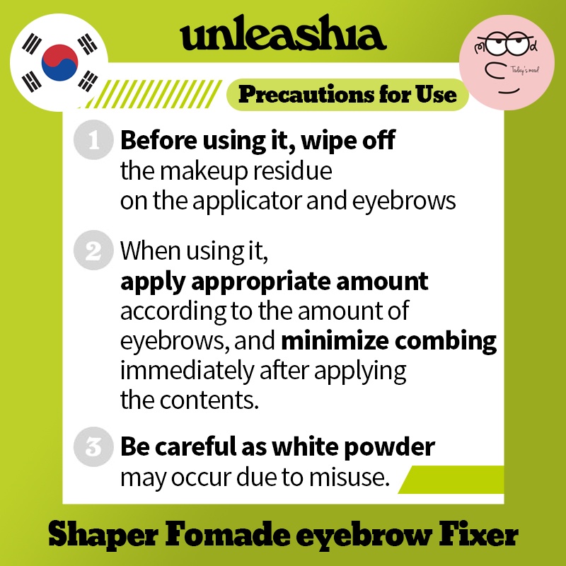 ĐỊNH HÌNH CHÂN MÀY Shaper Fomade Eyebrow Fixer 8.5g | VỚI DƯỠNG SÁP MỎNG NHẸ Phấn Trang Điểm Lâu Trôi Phong Cách Hàn Quốc Bút Định Hình Lông Mày 8.5g Tiện Dụng Chất Lượng Cao