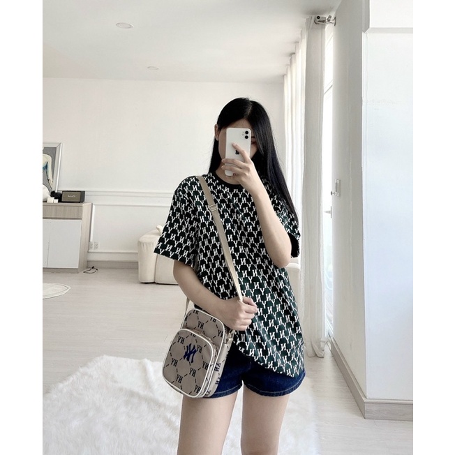 Túi Đeo Chéo Nam Nữ M.L.B In Full Màu Be Đầy Đủ Tem Tag Siêu Đẹp, Hàng Chính Hãng.