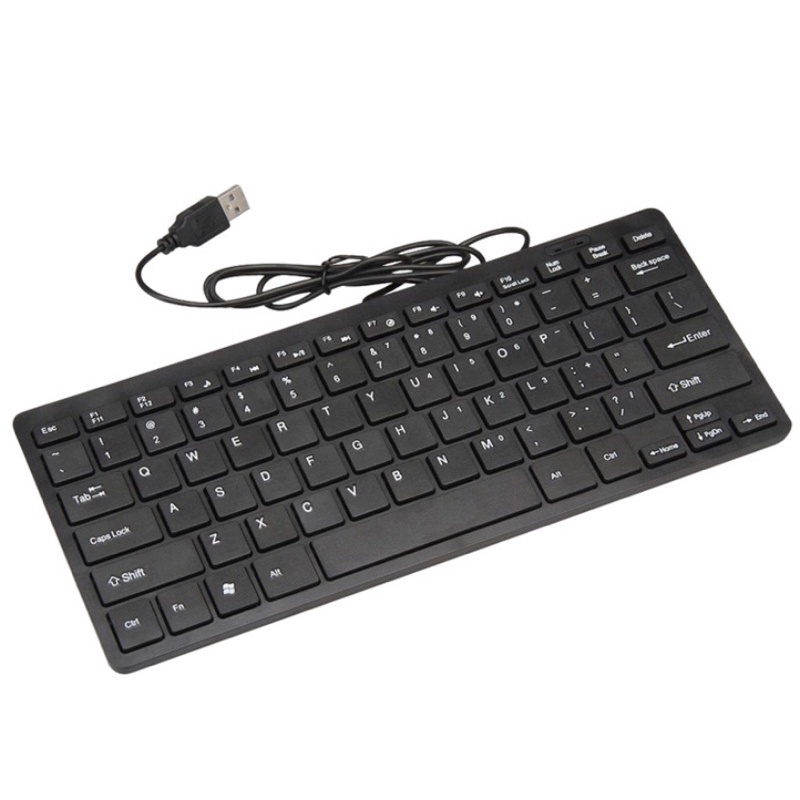 Bàn phím máy tính laptop mini K1000 có dây nhỏ gọn nhẹ nhàng không kém phần sang trọng cho học sinh van phong