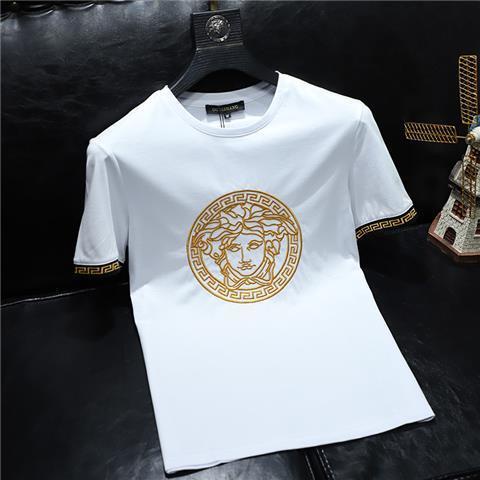 Áo Thun Tay Ngắn Thêu Họa Tiết Versace Thời Trang Mùa Hè 2022 Cho Nam