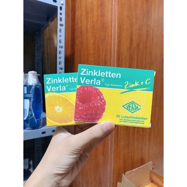 Viên ngậm bổ sung kẽm và vitamin C Zinkletten Verla cho trẻ lười ăn, rối loạn giấc ngủ, tăng đề kháng, 50v