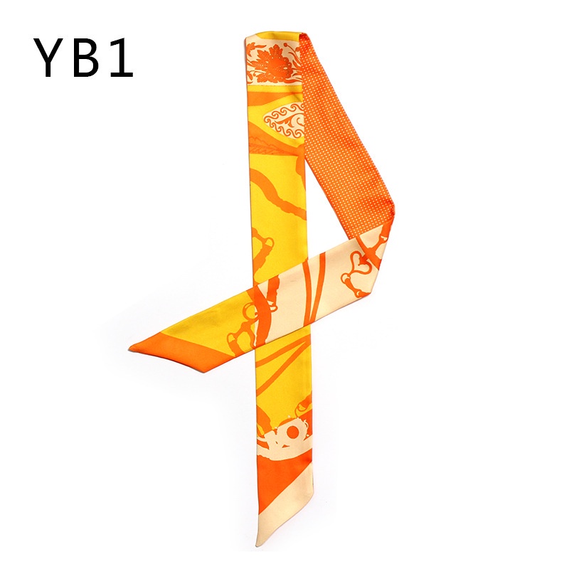 Khăn Choàng Cổ Dài Chấm Bi Bằng Lụa Có Dây Ruy Băng Thắt Nơ Cầm Tay Mùa Hè Mới Cho Nữ