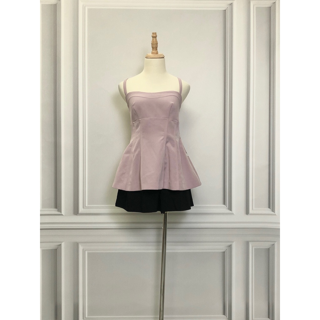 A269 Áo hai dây D.CHIC Hàng hiệu chính hãng thời trang nữ màu tím nhạt size L Secondhand thanh lý ký gửi