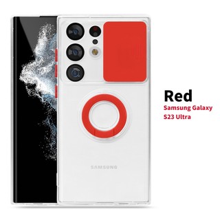 Ốp Điện Thoại TPU Dẻo Trong Suốt Kèm Giá Đỡ Nhẫn Chống Sốc Cho Samsung Galaxy S23 Plus Ultra S23Ultra 5G
