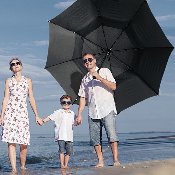 Ô che mưa loại to cầm tay D = 150cm 2 tầng chống lật Hasu - Ohasu.vn