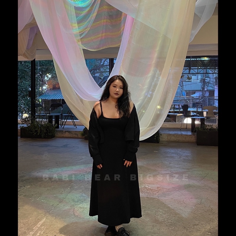 ĐẦM HAI DÂY DÁNG DÀI XOÈ COTTON BIGSIZE 60-90KG