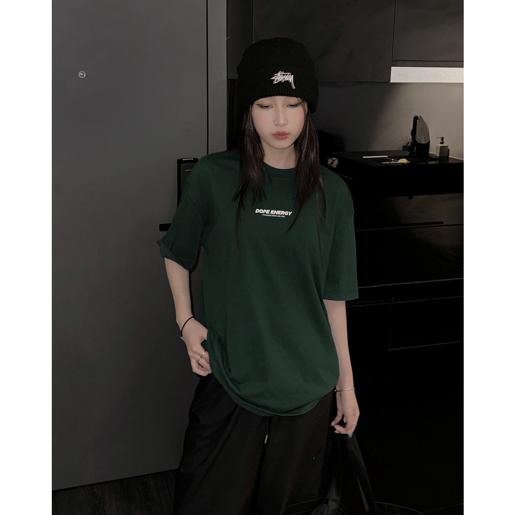 Áo Thun unisex SEVENTOWN DOPE ENERGY TEE tay lỡ local brand màu xanh