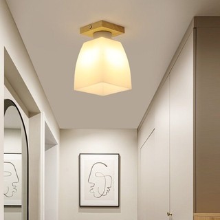 Đèn trần gỗ nhật led trang trí phòng ngủ đèn ban công hành lang lối đi hiện đại đèn ốp trần cầu thang