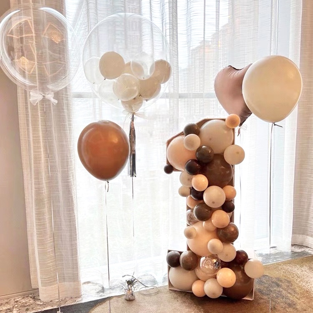 Hộp Đựng Bong Bóng 3D DIY 1st 2nd 3rd 21th 65th Hình Số 0-9 Trang Trí Tiệc Sinh Nhật Cho Bé