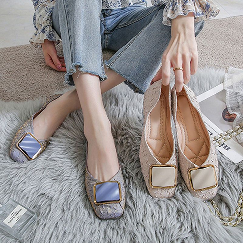 Giày Búp Bê Đế Bằng Thiết Kế Mới Thời Trang Mùa Thu Theo Phong Cách Pháp Cho Nữ