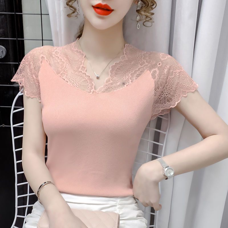 Áo Ren Sát Nách Cổ Chữ v Thời Trang Mùa Hè Quyến Rũ Cho Nữ