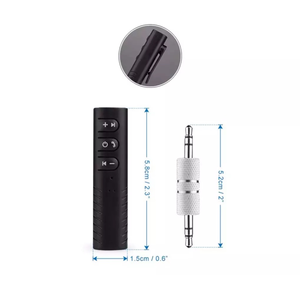 Bộ thu tín hiệu âm thanh không dây kết nối Bluetooth 3.5mm AUX cho xe hơi
