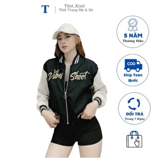 Áo Khoác Nữ - Áo Khoác Bomber Nữ Dài Tay Phối Tay Mẫu Mới 2023 Thời Trang Xuân Hè Cho Nữ