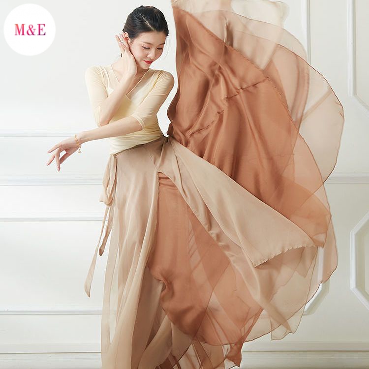 Giảm Giá Trực Tiếp Từ Nhà Máy Váy Xòe Nghệ Thuật Hai Lớp 720 Độ Phong Cách Dân Tộc Trung Hoa Cổ Điển