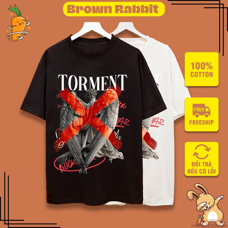 Áo thun tay lỡ MIKECO THIÊN THẦN TOR YGGENZ shop , Áo thun unisex nam nữ from rộng oversize chất liệu cotton