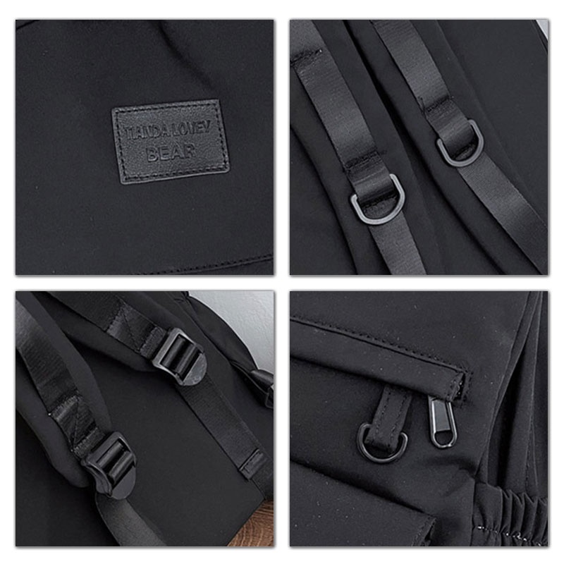 One Ba Lô Đi Học Sức Chứa Lớn Màu Tương Phản Phong Cách Nhật Bản Cho Nữ