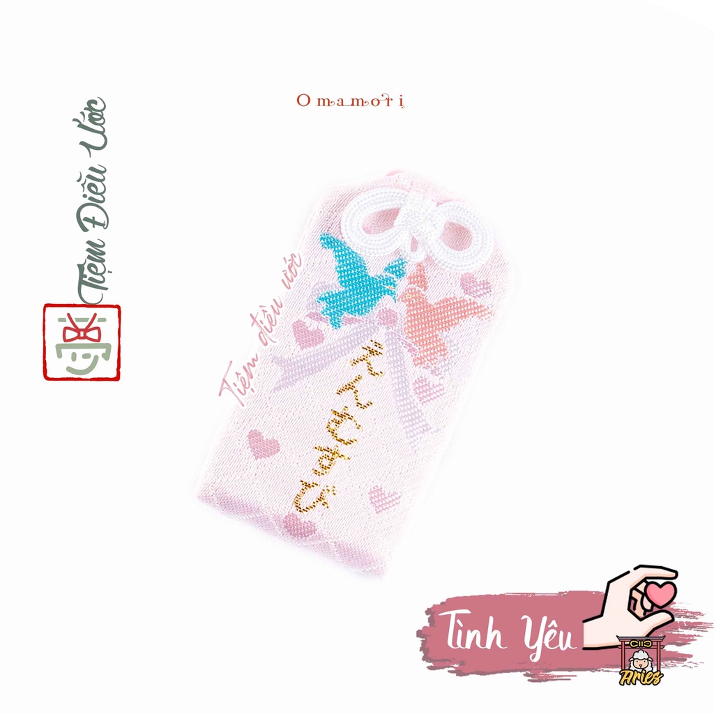 Móc Khóa Omamori Tình yêu treo điện thoại, balo, Nhật Bản