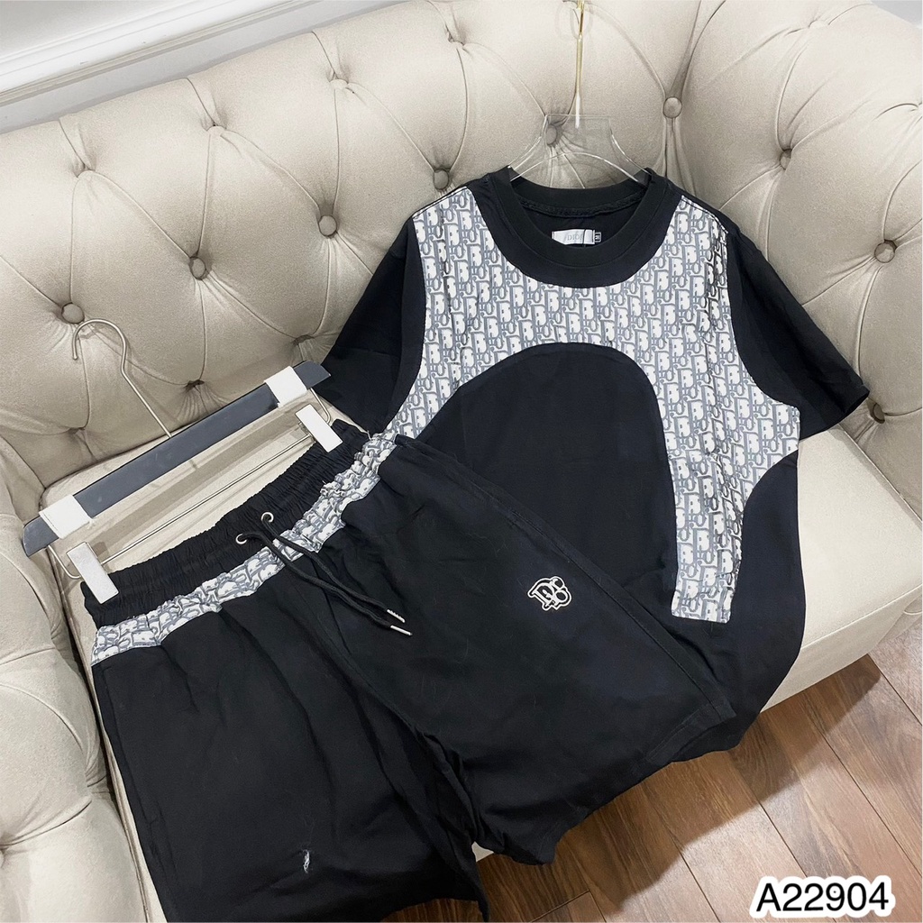 Bộ Quần Áo DI-OR Nam Phối Viền Tay Cao Cấp - Bộ Quần Áo DI-OR Nam Thêu Chữ Cực Đẹp