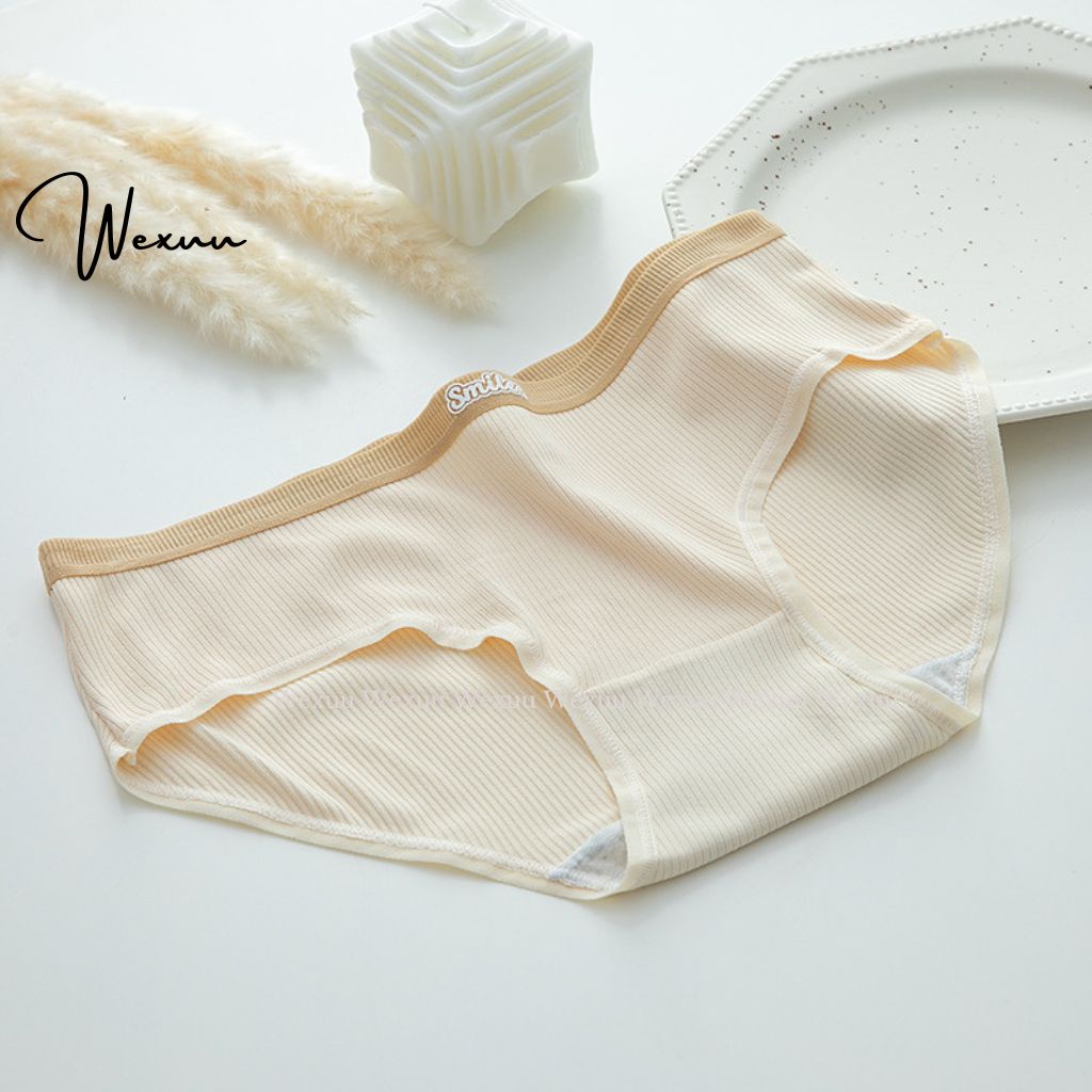 Quần lót nữ Wexuu Design vải cotton mềm mịn gân tăm co dãn kháng khuẩn cao cấp - QC115