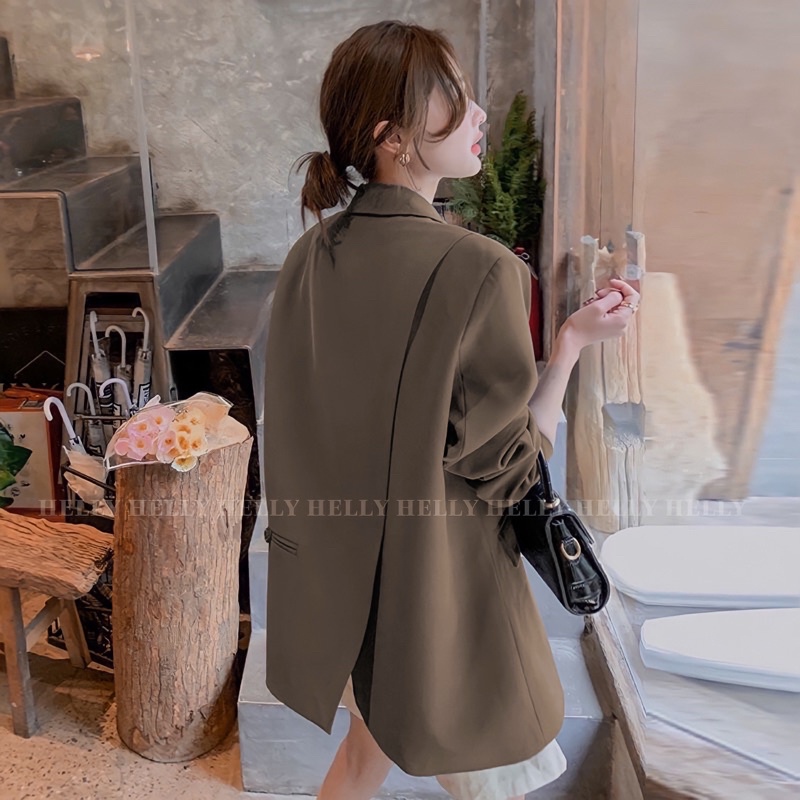 ÁO BLAZER NỮ PHOM SUÔNG XẺ TÀ HELLY SHOP